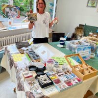 Anja Moritz | Mitmachaktion Strandcollagen | Gastkünstlerin Alte Schule Petersdorf